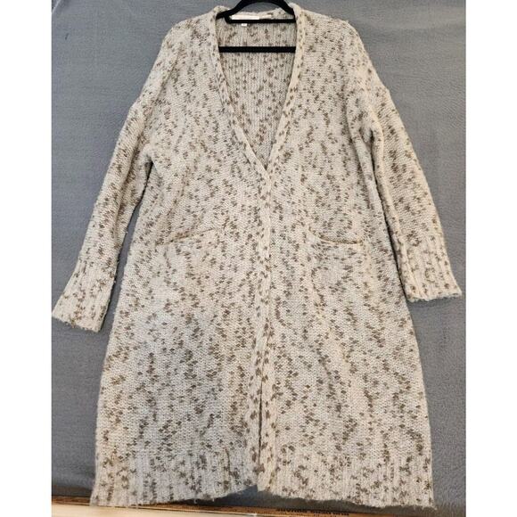 Inhabit Womens Long‎ Sleeves Button Down Cardigan Sweater Animal Wool Blend Sz S - Picture 1 of 7